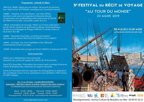 Festival du Récit de Voyage Beaulieu sur Mer
